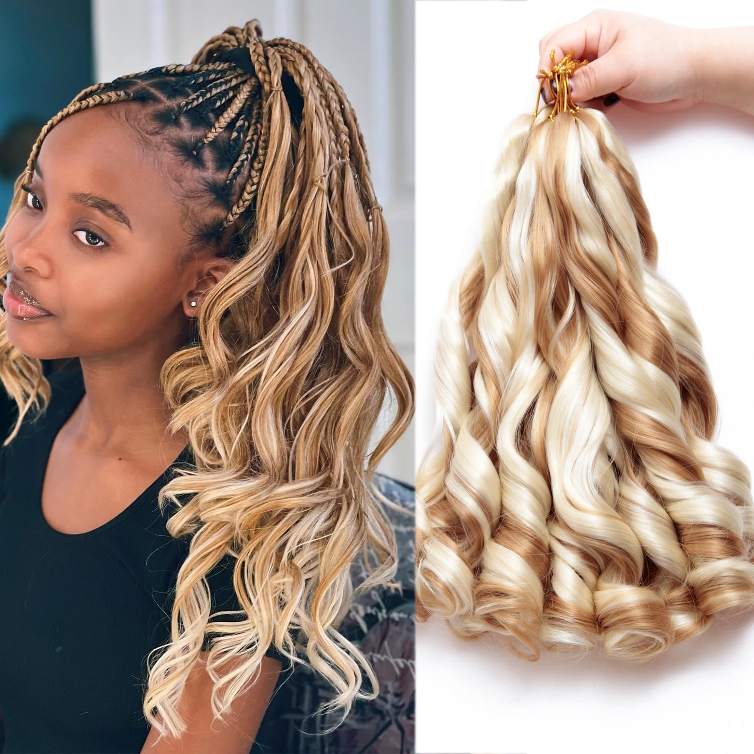 Beret French Wool - French Curly Braiding Hair 8 Packs