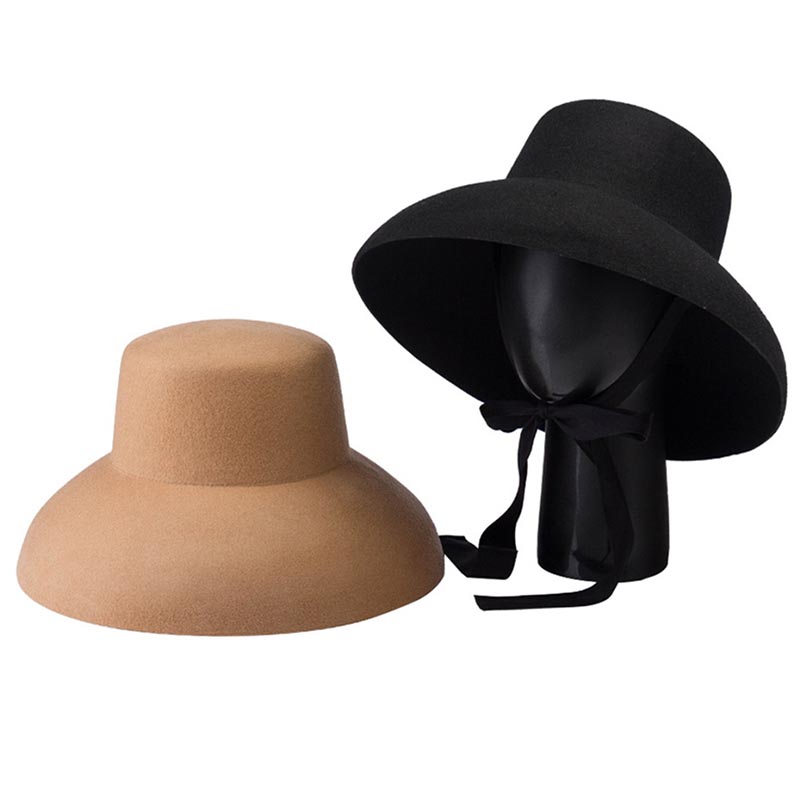 Retro Style Pure Wool Hat Wide - Fedora Hat Wool 리뷰 및 가격