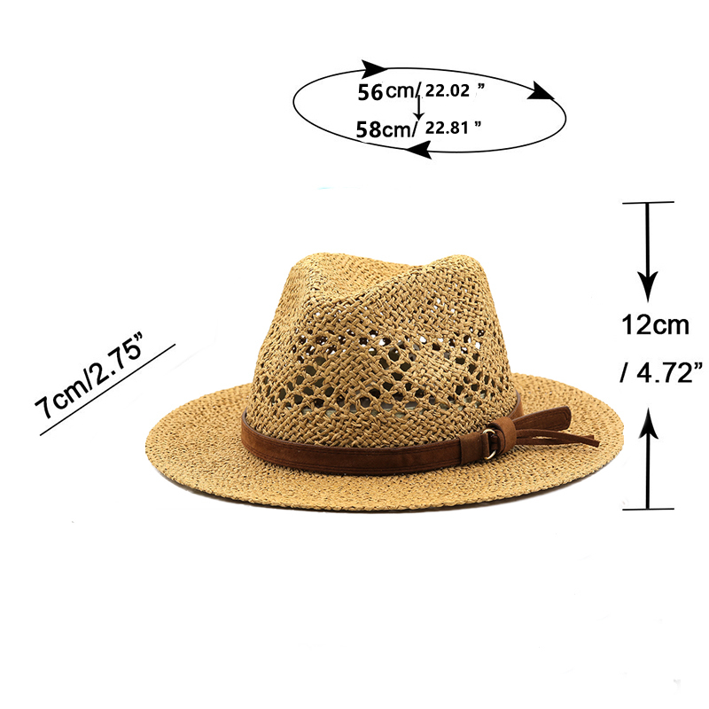 Hollow Men Raffia straw hat St - Cowboy Hat Straw 리뷰 및 가격