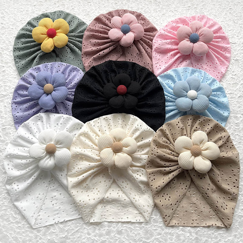 3D Flower Baby Turban Cap Summ - Dad Hat Cotton 리뷰 및 가격