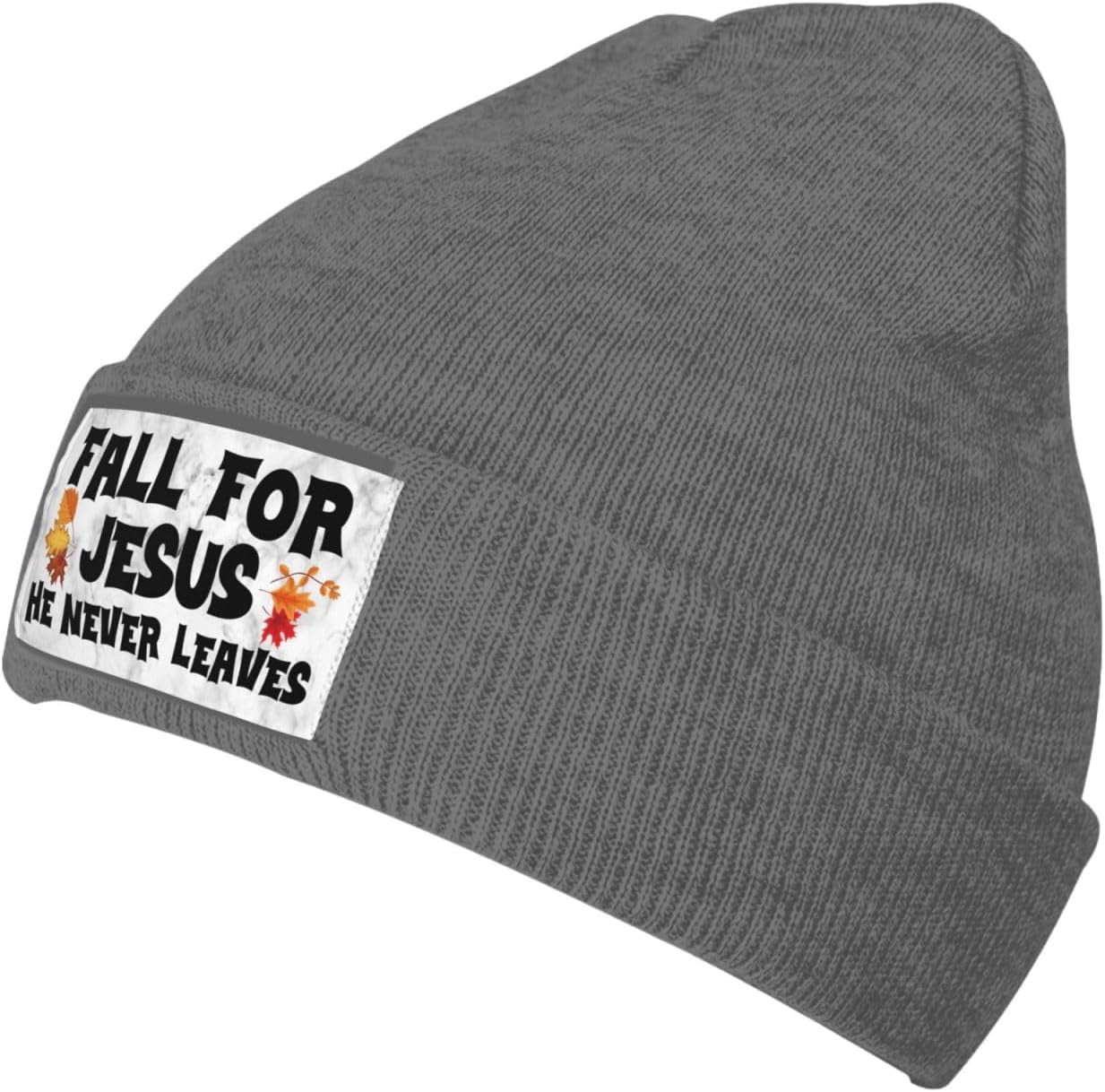 Fall For Jesus He Never Leaves - Beanie Cuffed Knit 리뷰 및 가격