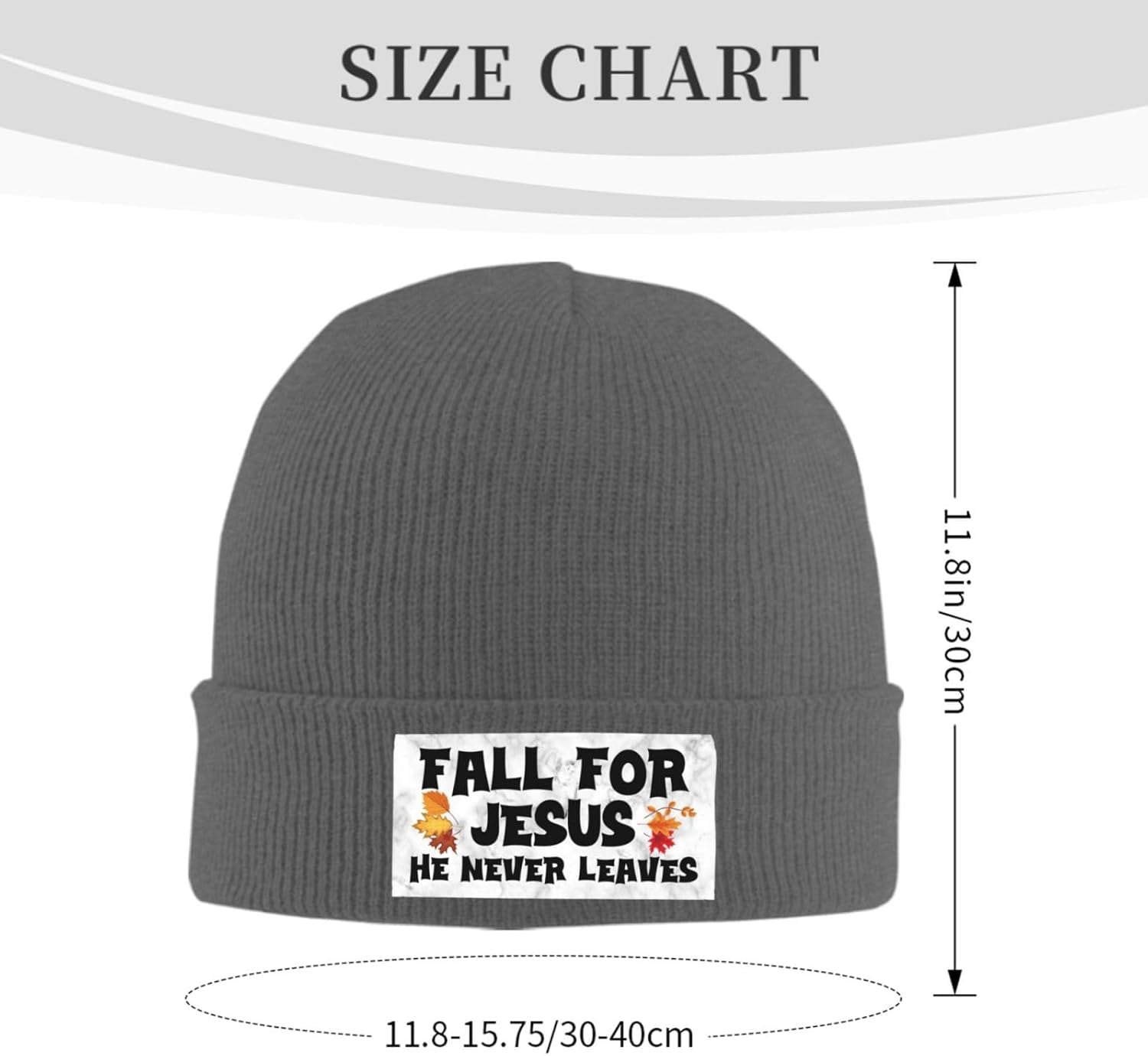 Fall For Jesus He Never Leaves - Beanie Cuffed Knit 리뷰 및 가격