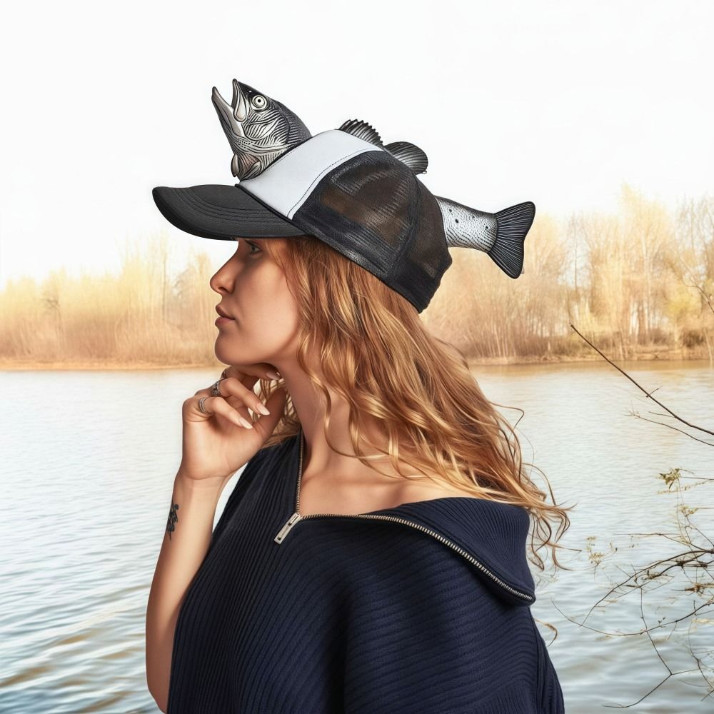 Funny 3D Fish Animal Trucker H - Trucker Cap Mesh 리뷰 및 가격