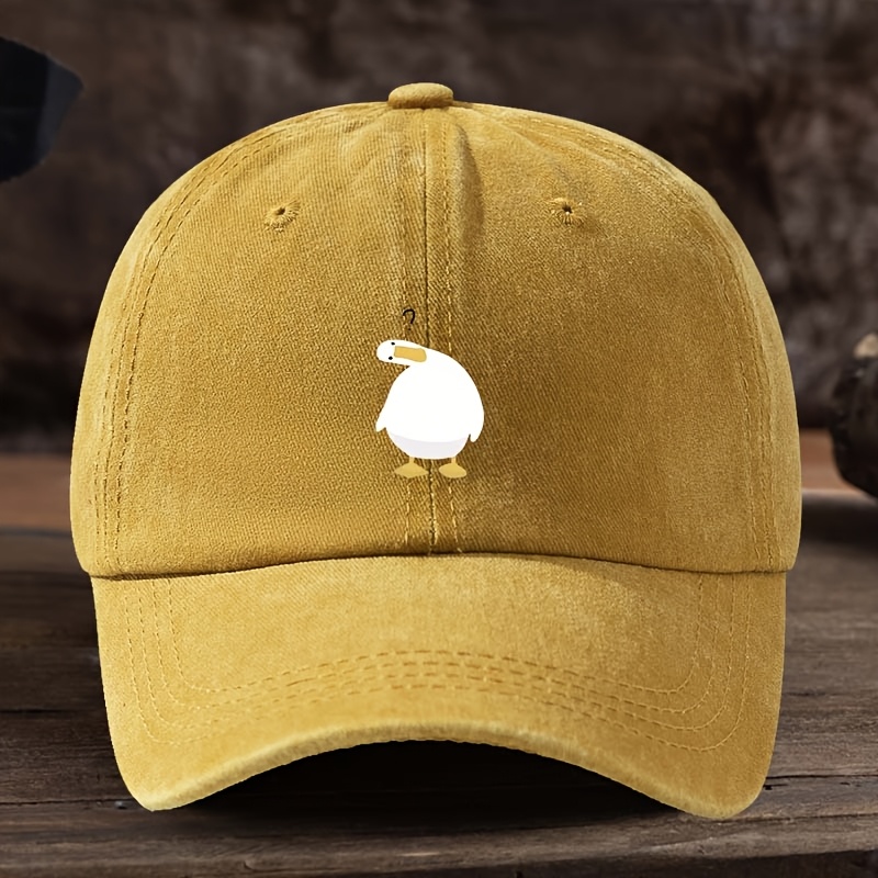 Cute duck print baseball cap w - Baseball Cap Structured 리뷰 및 가격