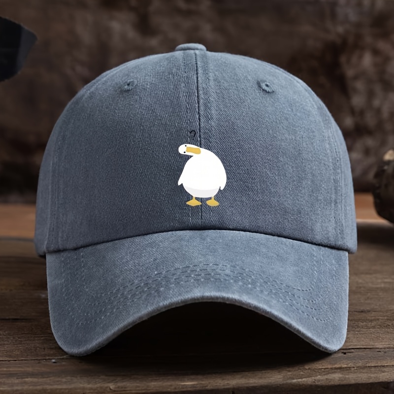 Cute duck print baseball cap w - Baseball Cap Structured 리뷰 및 가격