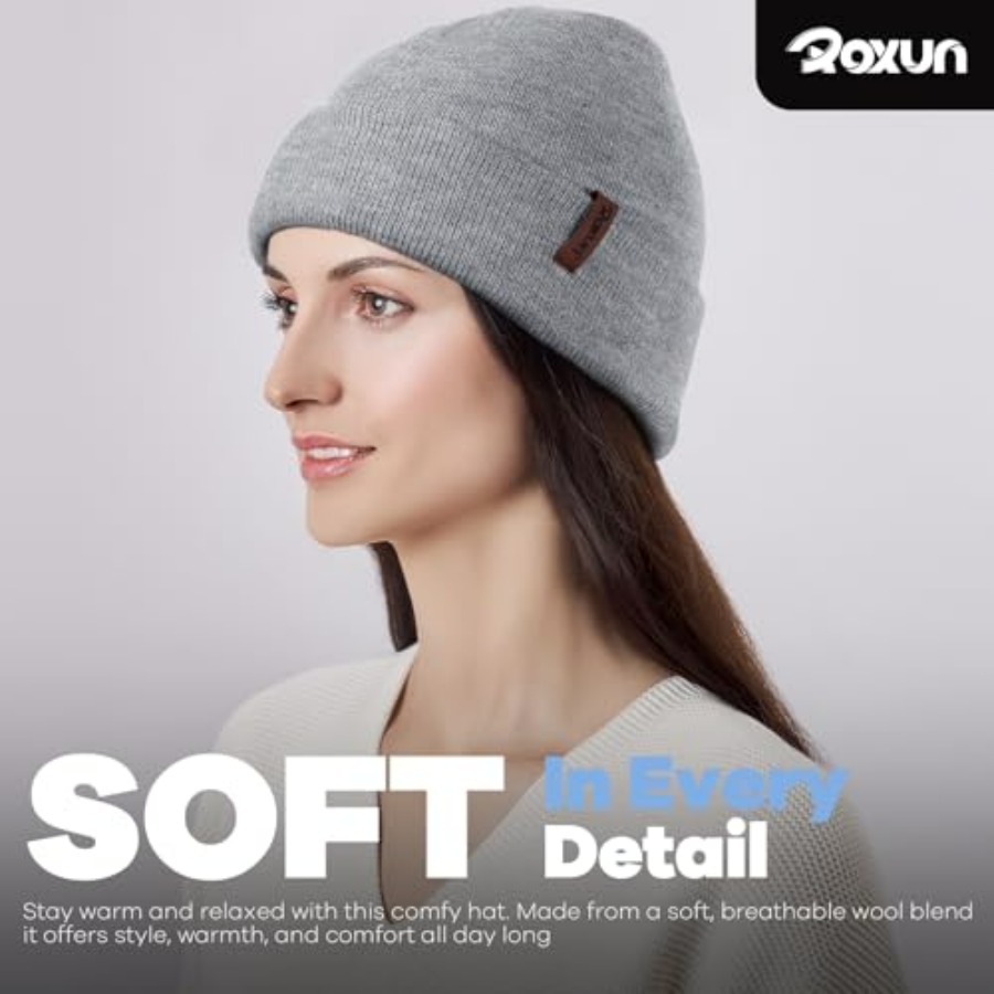 ROXUN Beanie for Men/Women Win - Beanie Cuffed Knit 리뷰 및 가격