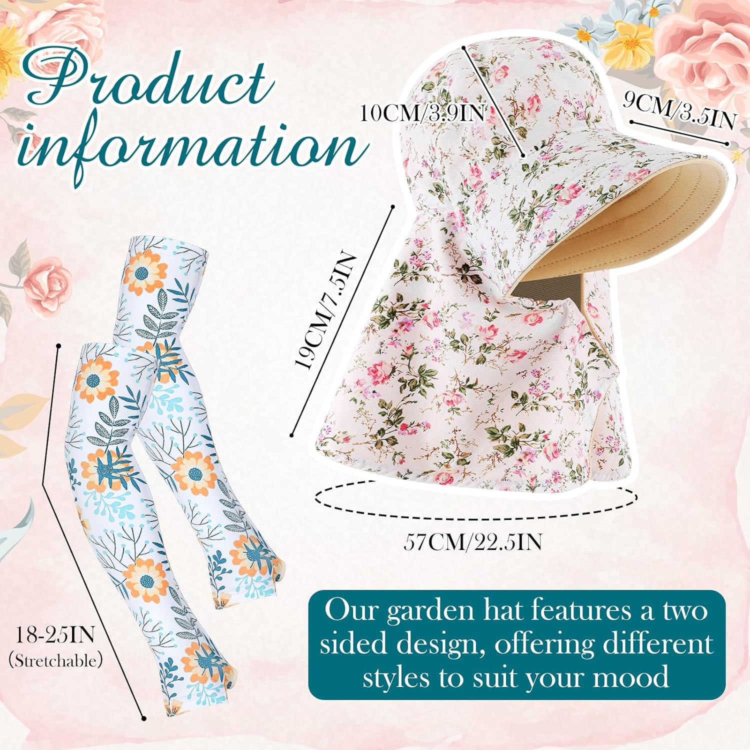 2 Pcs Floral Garden Hat for Wo - Visor Sun Hat 리뷰 및 가격