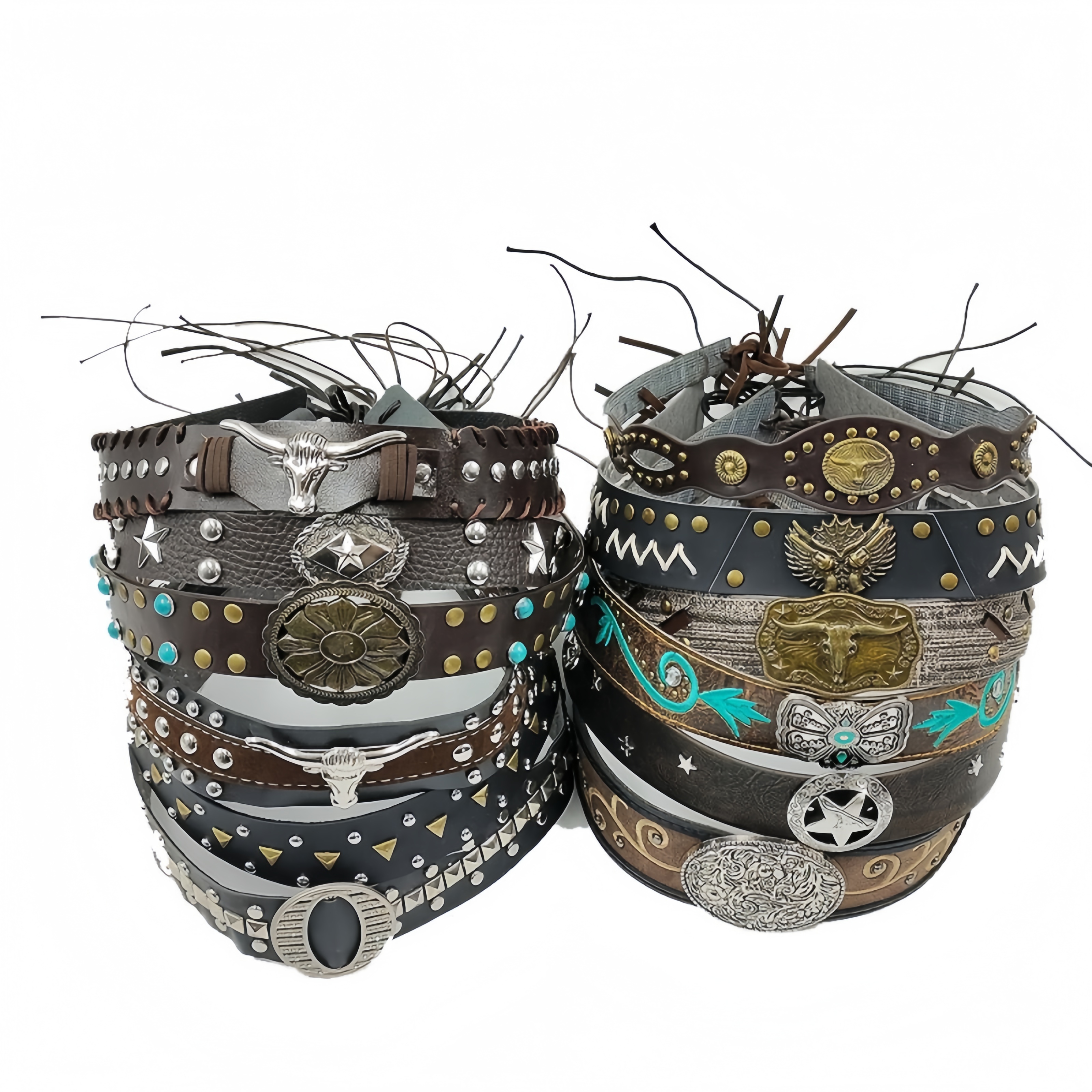Retro Ethnic Style Belt, Headb - Cowboy Hat Straw 리뷰 및 가격