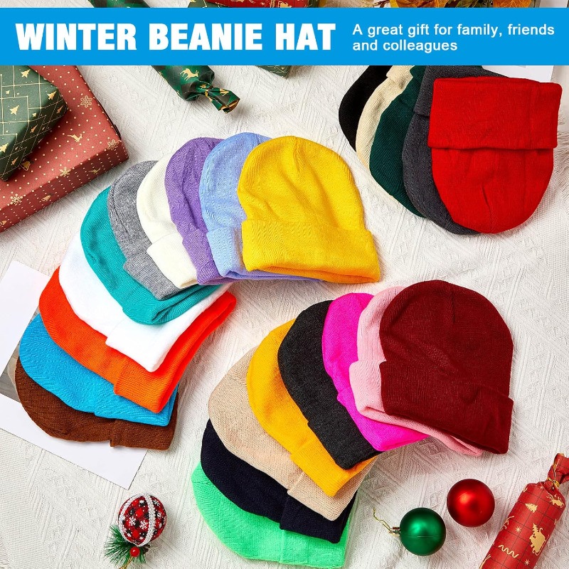 1pc Winter Warm Thick Beanie H - Beanie Cuffed Knit 리뷰 및 가격