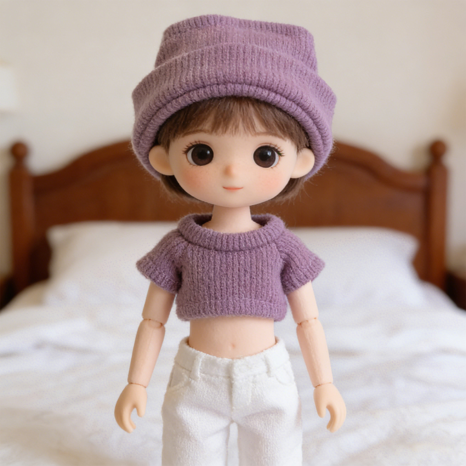 1Set Mini Clothes for 10Cm Kni - Beanie Cuffed Knit 리뷰 및 가격
