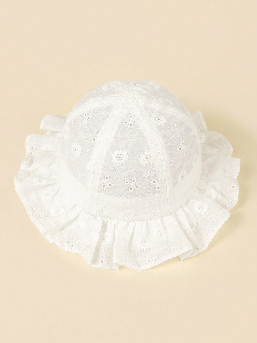 White Floral Embroidery Bucket - Bucket Hat Cotton 리뷰 및 가격