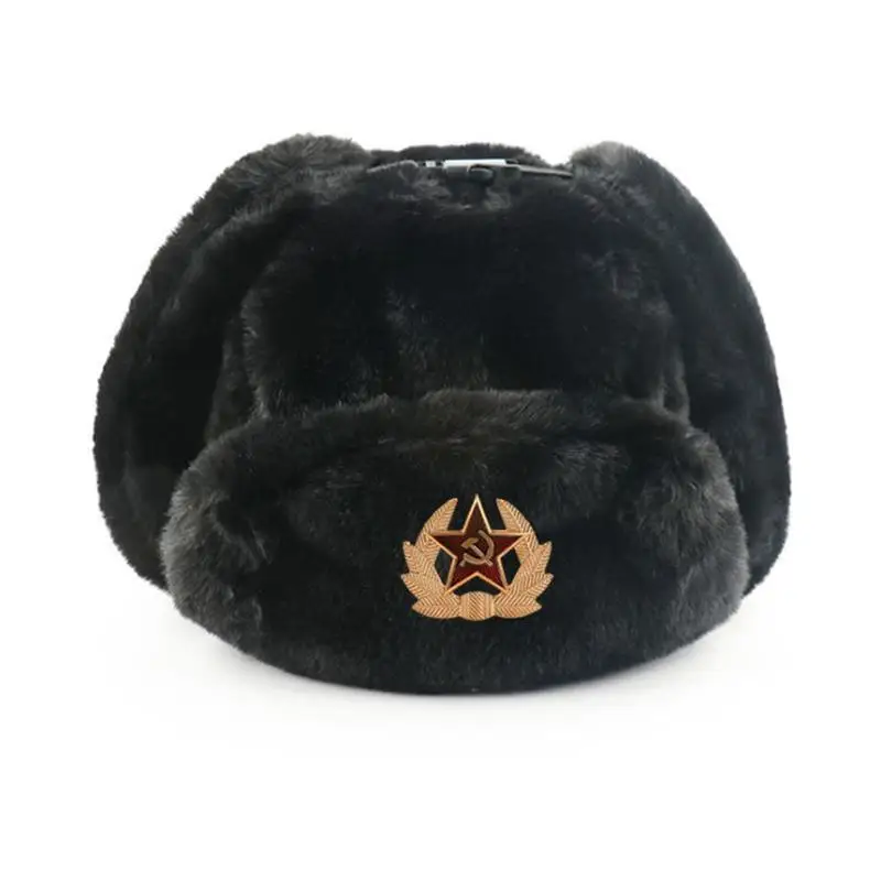 Soviet Badge Ushanka Men&Women - Winter Trapper Hat 리뷰 및 가격