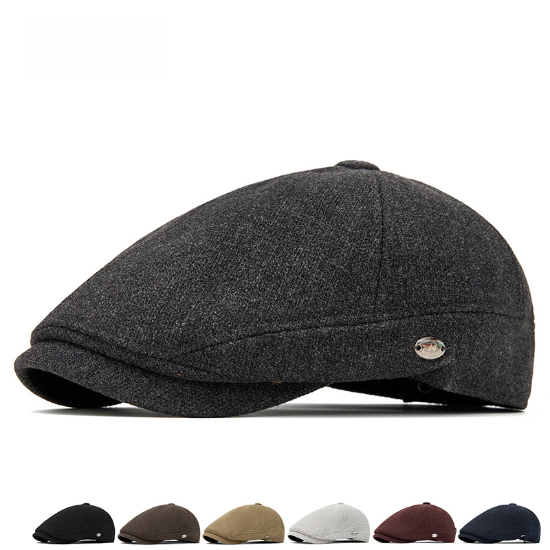 Men's Autumn Winter Wool Blend - Beret French Wool 리뷰 및 가격