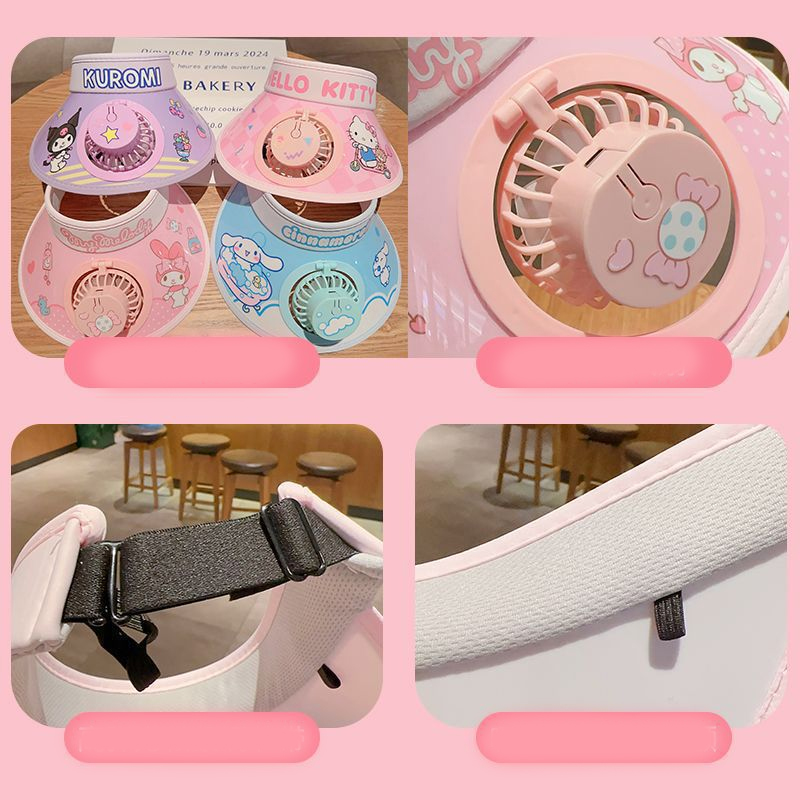 Anime Hello Kitty Kuromi Kids  - Visor Sun Hat 리뷰 및 가격