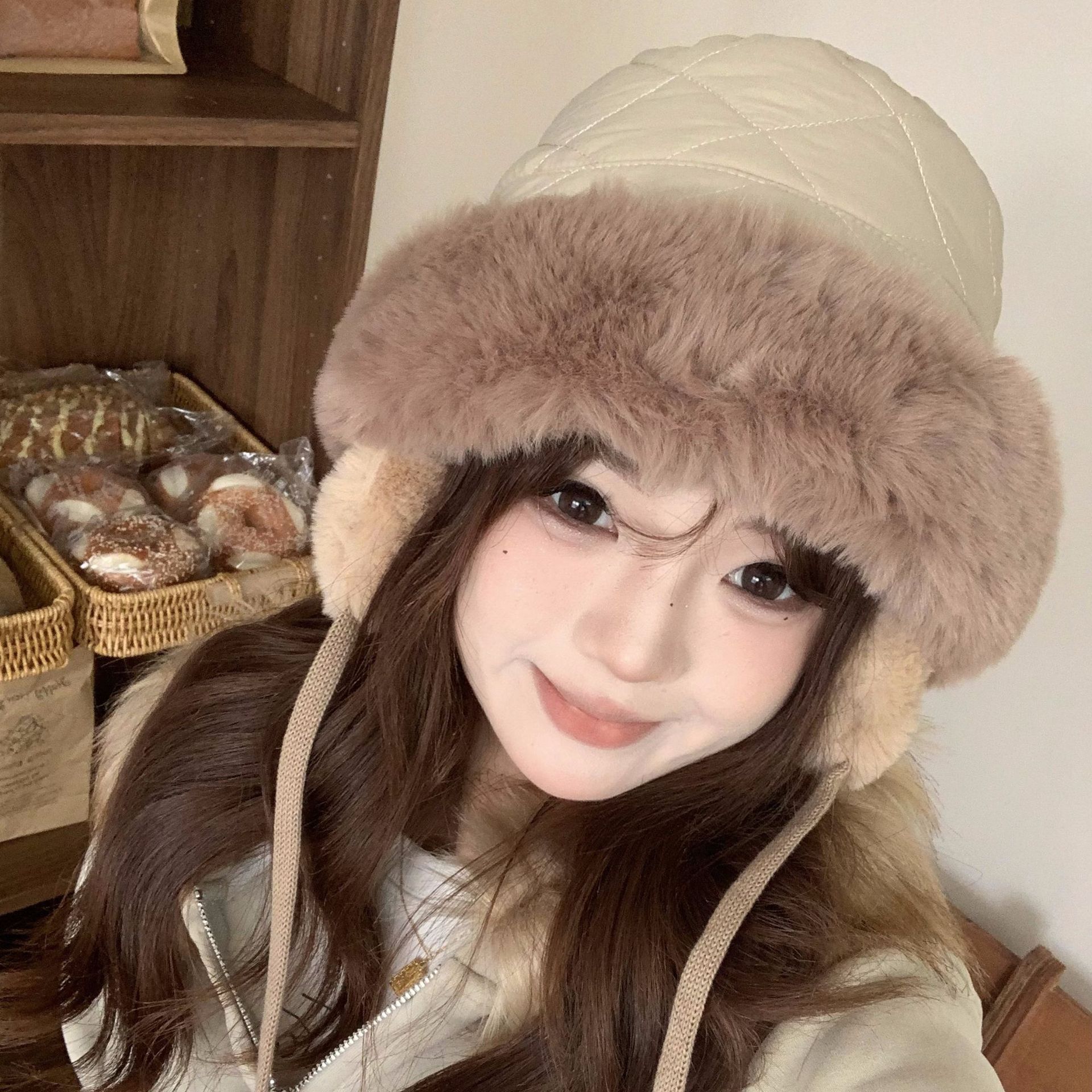 Women's Winter Quilted Faux Fu - Trapper Hat Ear Flap 리뷰 및 가격
