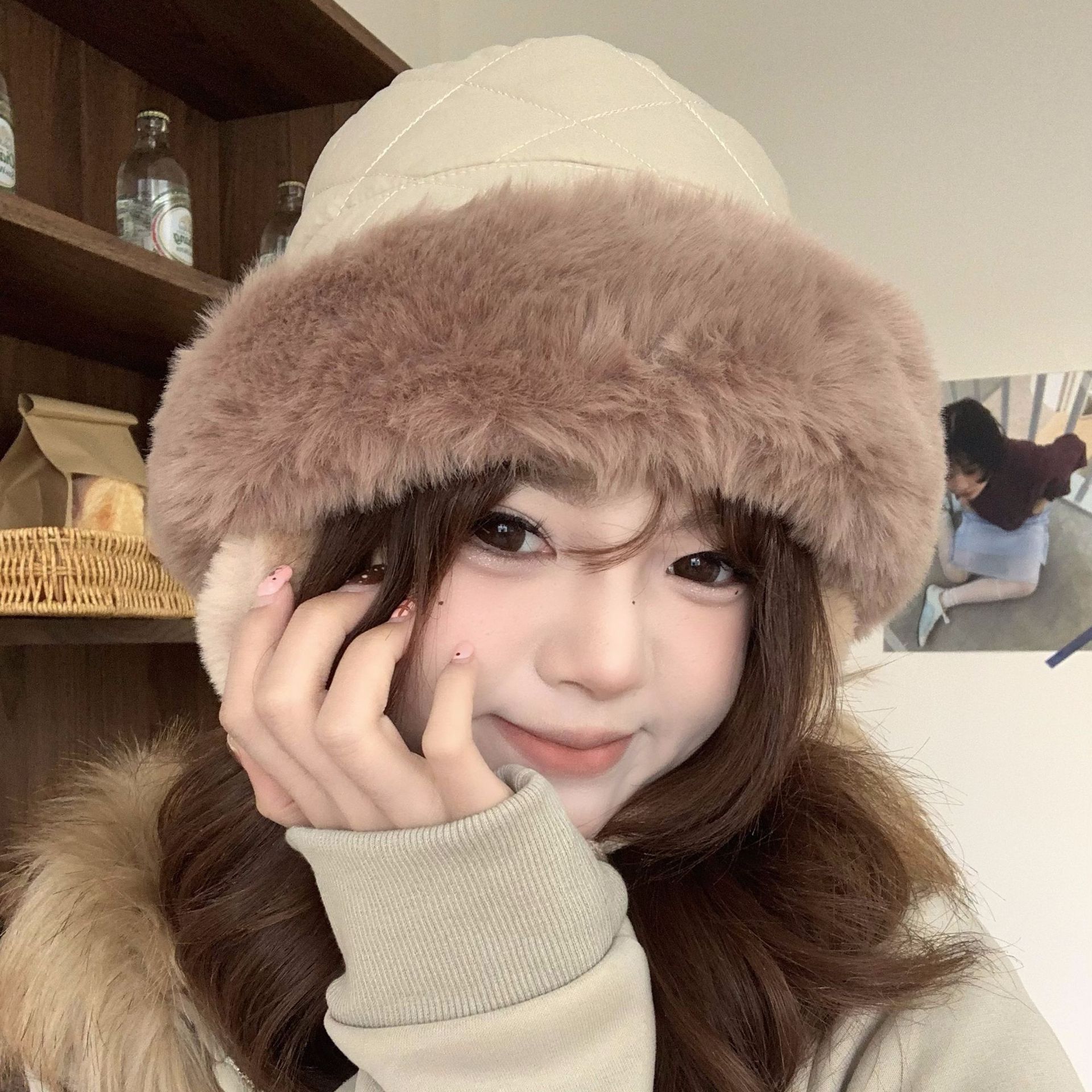 Women's Winter Quilted Faux Fu - Trapper Hat Ear Flap 리뷰 및 가격