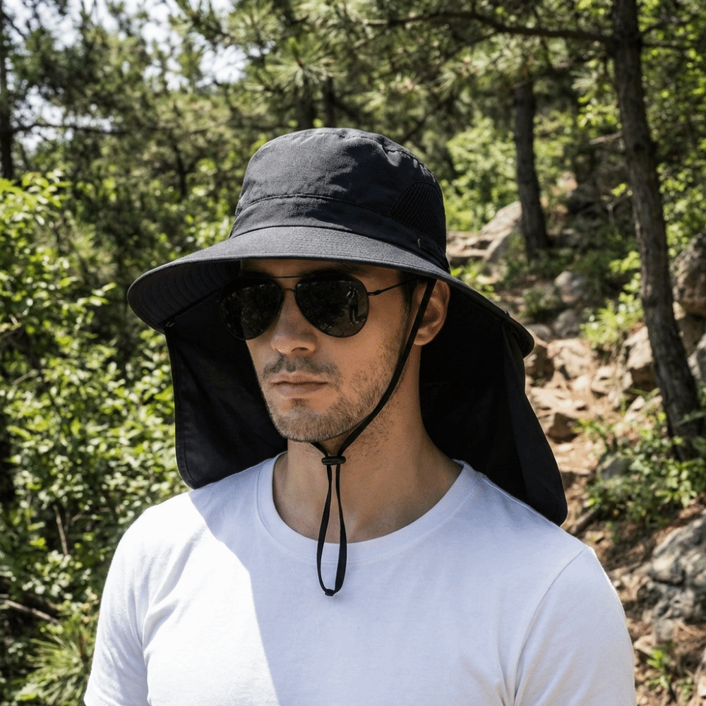 Removable Cloth Men Sun Hat Bi - Visor Sun Hat 리뷰 및 가격