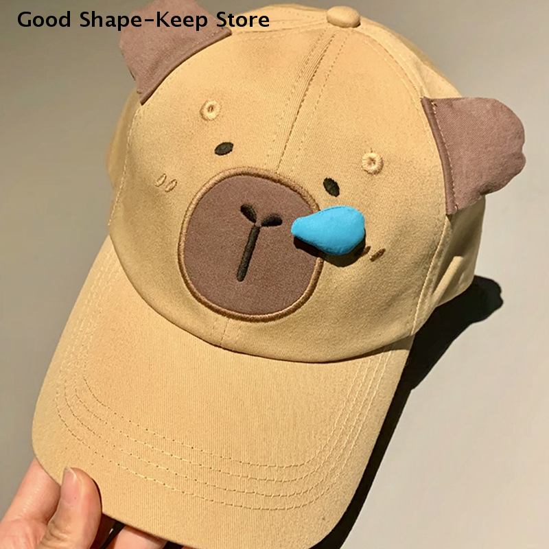 Capybara Embroidery Couple Bas - Golf Cap Dad 리뷰 및 가격