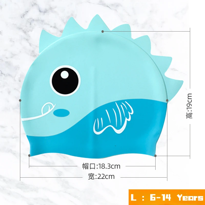 Cartoon Cute Fish Shark Silico - Swim Hat Silicone 리뷰 및 가격