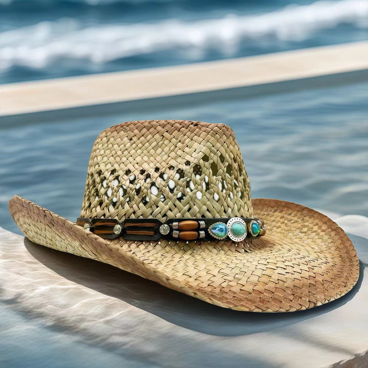 Rhinestone Cowboy Hat Straw Su - Cowboy Hat Straw 리뷰 및 가격