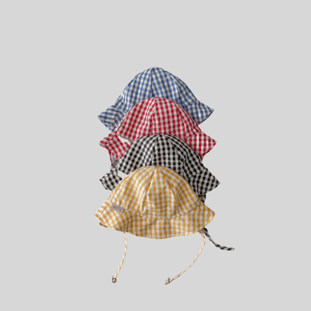 Ins Style Plaid Baby Bucket Ha - Bucket Hat Cotton 리뷰 및 가격